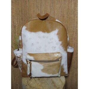 MYRA Leather Hair on Hide Concealed Carry Backpack NEW with tags